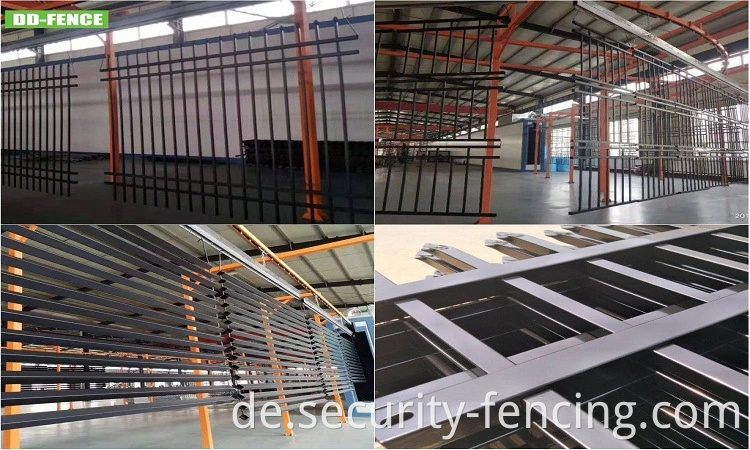 Pulverbeschichteter Stahl Röhrenspeer Speer -Sicherheitspanel Zaun für Garten House Factory School Spielplatzgrenze